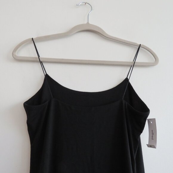 ARITZIA WILFRED Roos Bodycon Mini Dress in Black Stretch Minimalist - Size M NWT - Picture 9 of 13